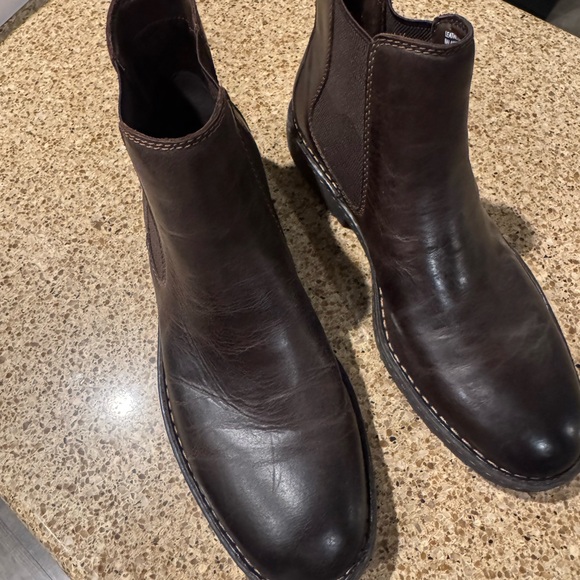 Born Dark Brown Leather Men's Boots 10.5 - Picture 2 of 11